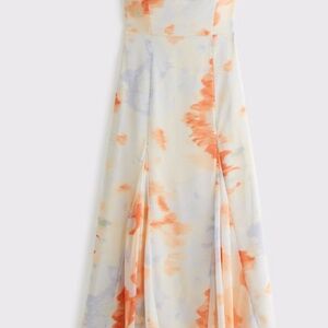 A&F Camille Strapless Godet Midi Dress